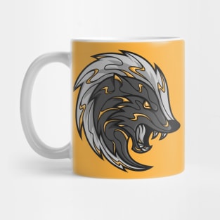 yellow and black loyal badger Mug